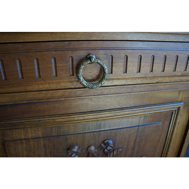 Early 20th Century French Antique Marble Top Buffet For Sale - Image 5 of 10