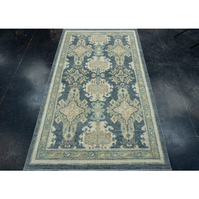 Turkish Oushak Rug 3'8" x 6'5" #17253 Explore a curated collection of hallway runners, wool rugs, and handmade...