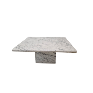 Italian Carrara Marble Coffee Table, 1980s