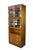 Mid-Century Modern 1980s Henredon Scene One Oak Campaign Curio Display Cabinet Library Bookcase 84" For Sale - Image 3 of 15