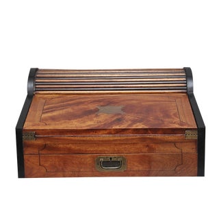 19th Century Chinese Camphor Wood and Ebonised Writing Slope For Sale