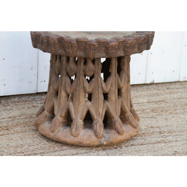 Wood Oxidized Wood African Ceremonial Stool For Sale - Image 7 of 10