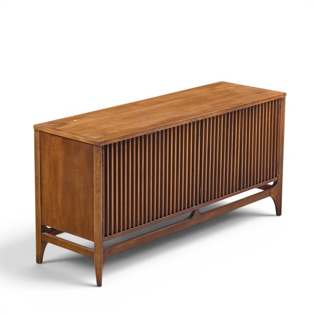 Broyhill Brasilia Mid Century Walnut Room Divider For Sale - Image 11 of 12