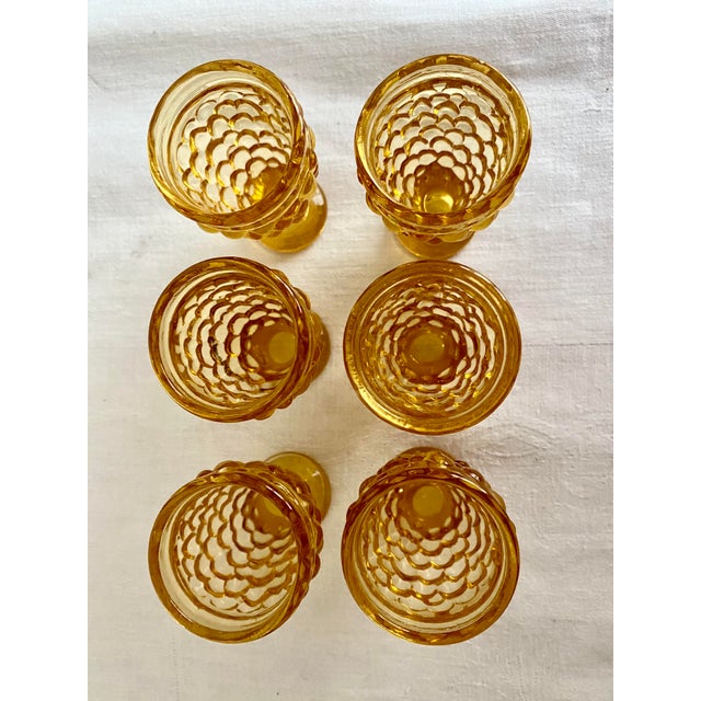 Mid 20th Century Modern Empoli Italian Amber Glass Grape Decanter Set & 6 Cordial/Shot Glasses For Sale - Image 9 of 11