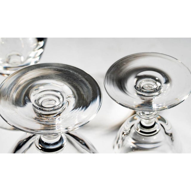 Steuben Glass 1980s Art Deco Steuben Crystal Wine Stems - Set of 14 For Sale - Image 4 of 6