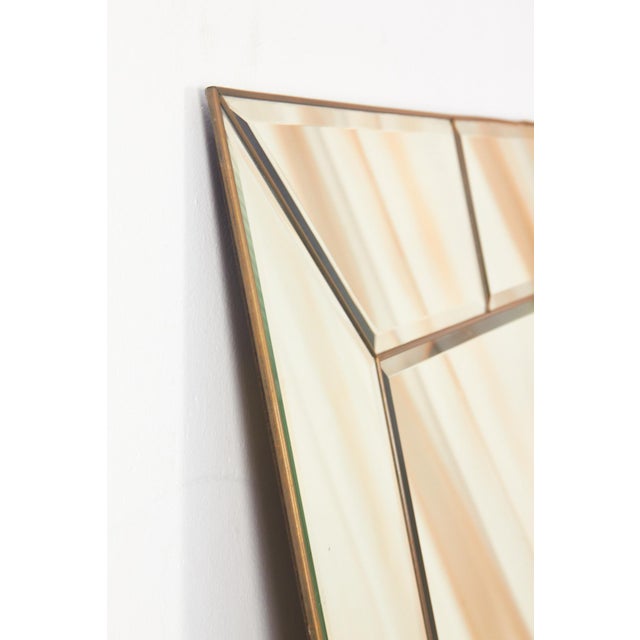 Mid-Century Modern Large Brass-Edged Wall Mirror, 1960s For Sale - Image 3 of 15