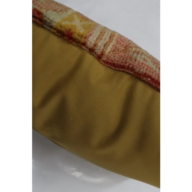 Pillow made from a 20th-century antique turkish oushak rug. Insert and polyfill insert included 15'' x 23''