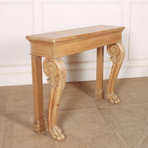 Scottish Pale Pine Console Table For Sale - Image 3 of 9