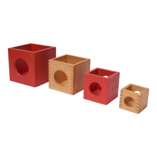 Set of Four Vintage Nesting Cubes by Creative Playthings of Finland For Sale