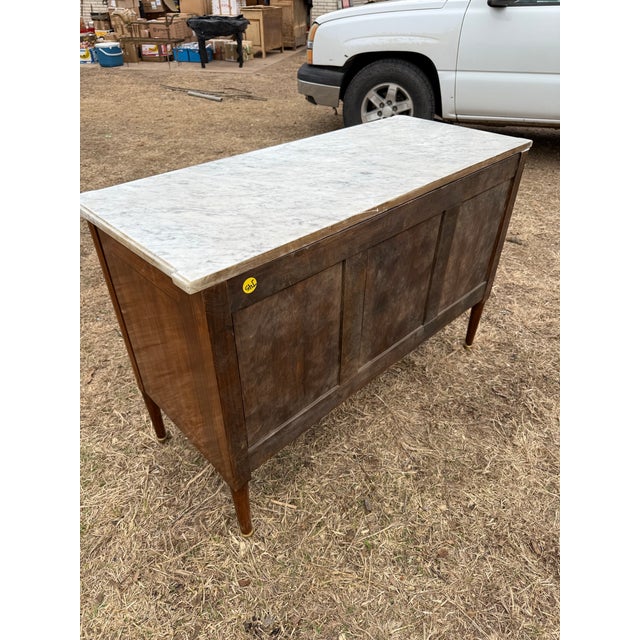 Sienna 19th Century Louis XVI Carrara Marble Top Chest of Drawer / Commodes For Sale - Image 8 of 12