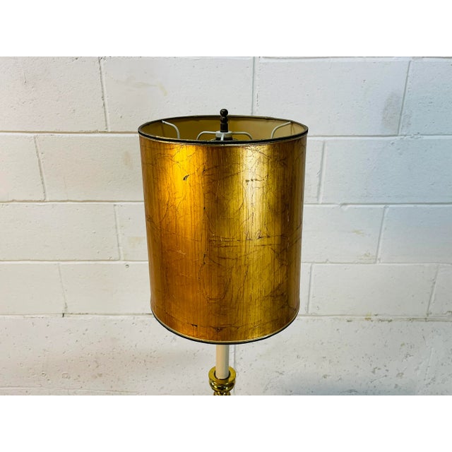 Mid-Century Modern Vintage 1960s Stiffel Floor Lamp With Shade For Sale - Image 3 of 13