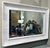 Original retail $2300, stylish Made Goods Modern Textured White Resin Thiago Wall Mirror, showroom floor sample
