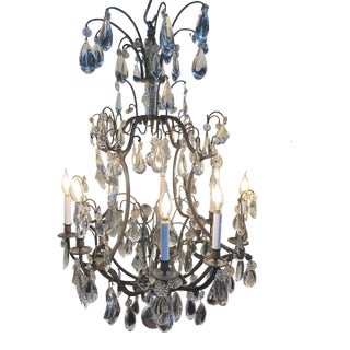 Large - Louis XV Lead Crystal Chandelier. Est. 1764 to 1860, Heavy Baccarat Lead Crystal For Sale