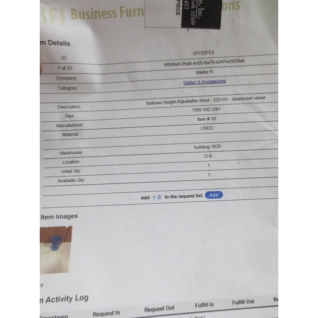 Textile Walter Knoll Bellows Stool (New) For Sale - Image 7 of 8