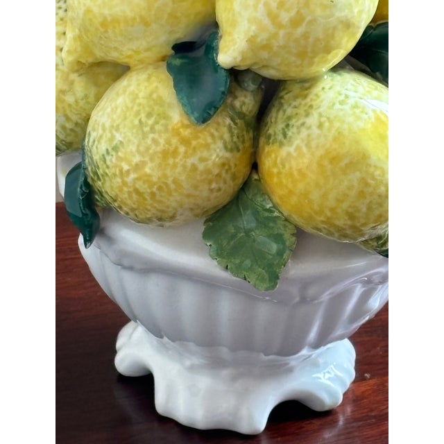 Late 20th Century Vintage Italian Majolica Topiary W/ Lemons and Limes For Sale - Image 5 of 13