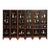 Chinese Lacquered Wood Folding Floor Screen with Gemstone Inlays For Sale