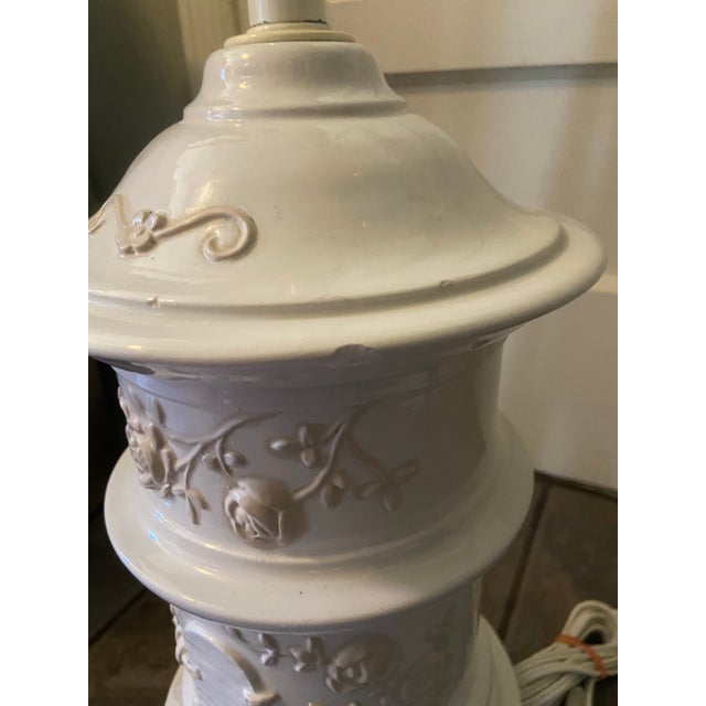 Vintage Italian Porcelain Table Lamp, Signed For Sale In Savannah - Image 6 of 11