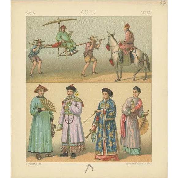 Racinet, Asian Costumes, 1880, Paper For Sale - Image 5 of 5