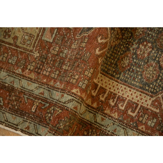 Textile 1940s Vintage Persian Karaja Hook & Latch Medallion Wool Rug Runner For Sale - Image 7 of 12