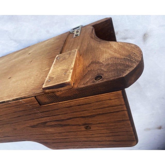 Large Oak Hanging Shelf, 1970s For Sale - Image 14 of 17