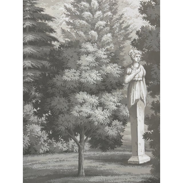 Custom Hand-Painted English Landscape Mural on Tea Paper | Scenic Wall Panels For Sale - Image 6 of 6