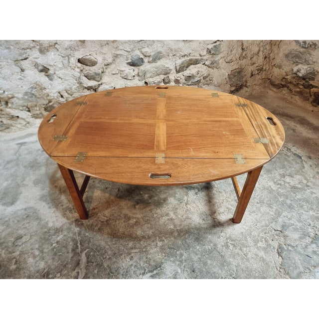 Vintage Nautical Butlers Tray Coffee Table in Mahogany and Walnut, 1960s For Sale - Image 14 of 14