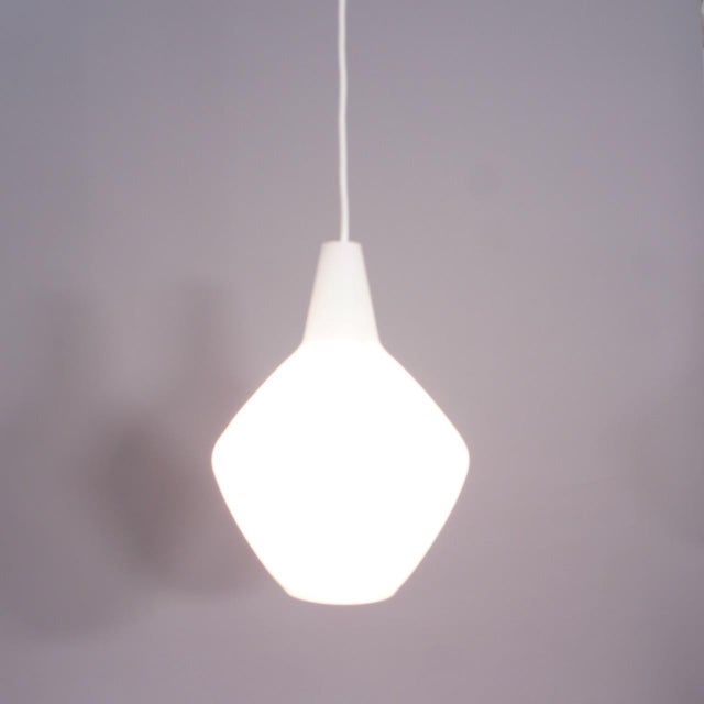 ASEA Onion Ceiling Lamp in Frosted Glass by Lisa Johansson-Pape for Asea, Sweden, 1950s For Sale - Image 4 of 5