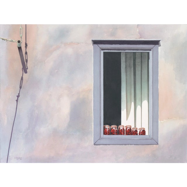 'Cherries in the Sunshine' by Evelyne Brigeois, 1986, Aegean, Hydra, Greece, National Watercolor Society For Sale - Image 9 of 9