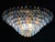 Glass Sapphire Color Poliedri Murano Glass Ceiling Light or Chandelier For Sale - Image 7 of 18