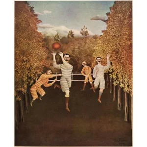 1951 After Henri Rousseau "The Football Players", First Edition Full-Color Parisian Print