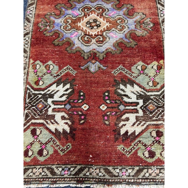 Contemporary Turkish Yastik Rug 1'6" x 2'11" For Sale - Image 3 of 5