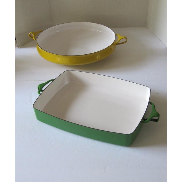 Vintage Colorful Dansk Enamel Cookware a Pair Chairish