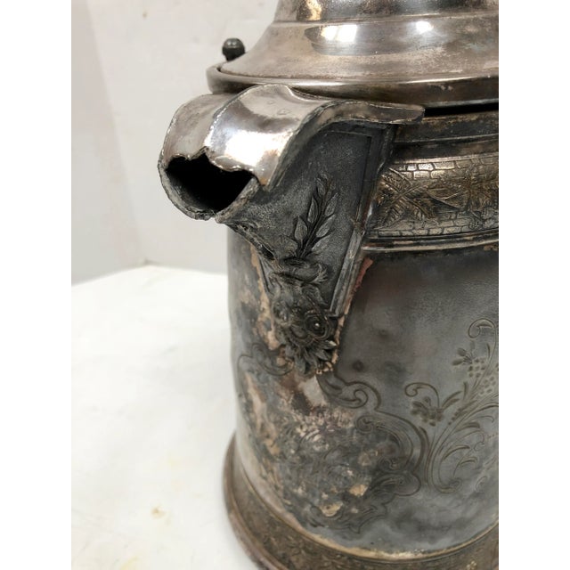 Silver 1920s Art Nouveau Silverplate Ice Water Pitcher For Sale - Image 8 of 12