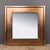 A vintage 20th century large statement mirror from belgo chrome. A deep bronzed square, framing a smoked glass mirror...