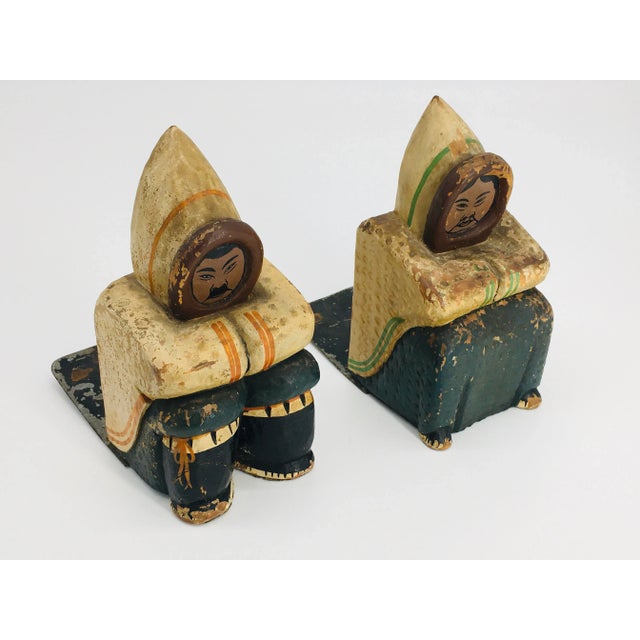 20th Century Grenfell Mission Bookends of Inuit Figures - Set of 2 For Sale - Image 10 of 10