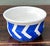 Hand-Painted Blue Geometric Ceramic Bowl For Sale In West Palm - Image 6 of 13