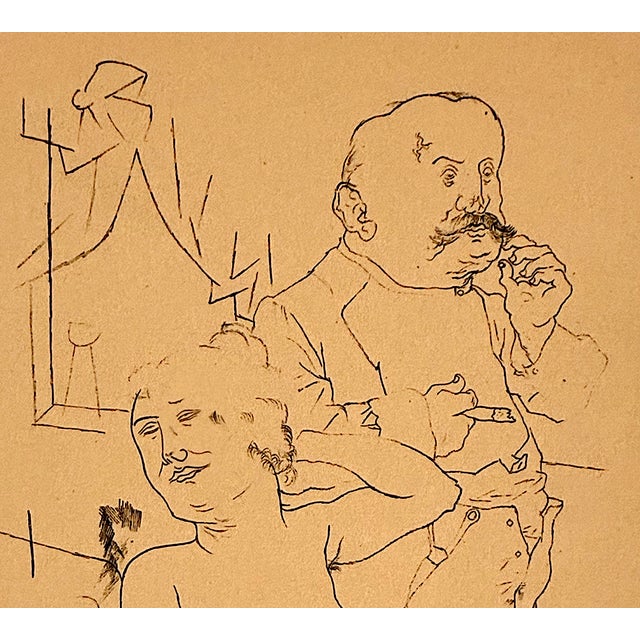 Dada Satirical “Lovesick” Offset Lithograph by George Grosz (1893-1959) For Sale - Image 3 of 8