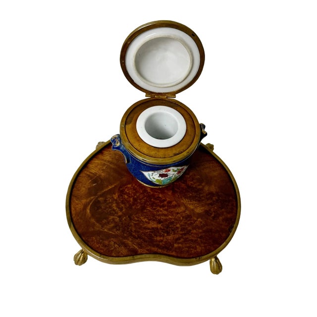French Late 19th Century Sèvres Inkwell For Sale - Image 3 of 9