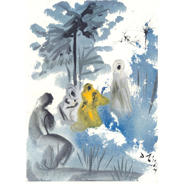 1967 Salvador Dalí Biblia Sacra Lithograph "Familia Ruth Moabitidis" (Ruth's Moabite Family) For Sale