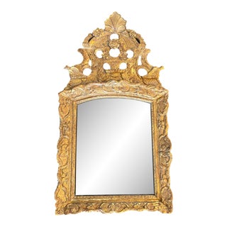 French 19th Century Louis XVI Giltwood Bridal Mirror For Sale