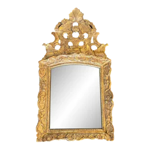 French 19th Century Louis XVI Giltwood Bridal Mirror