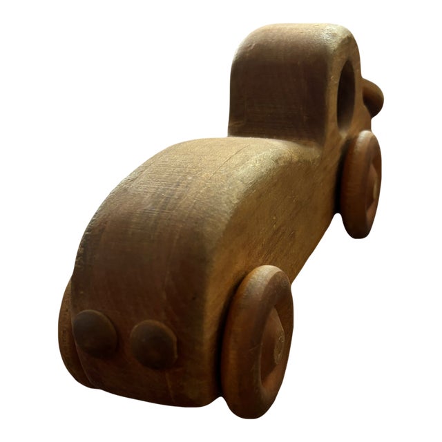 Handcrafted Antique Wooden Car For Sale