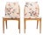 Vintage Mid Century Wood & Floral Fabric Side Chairs, 1950s For Sale
