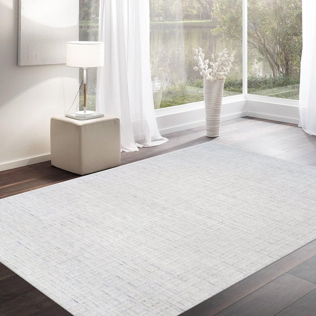 Wood Pasargad Home Slate Ivory Area Rug, 10' 0'' X 14' 0'' For Sale - Image 7 of 7