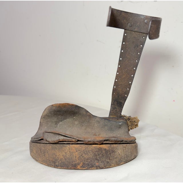 Rare Antique Early 19th Century \ Wrought Iron Wood Childs Leg Foot Brace Cast For Sale In New York - Image 6 of 13