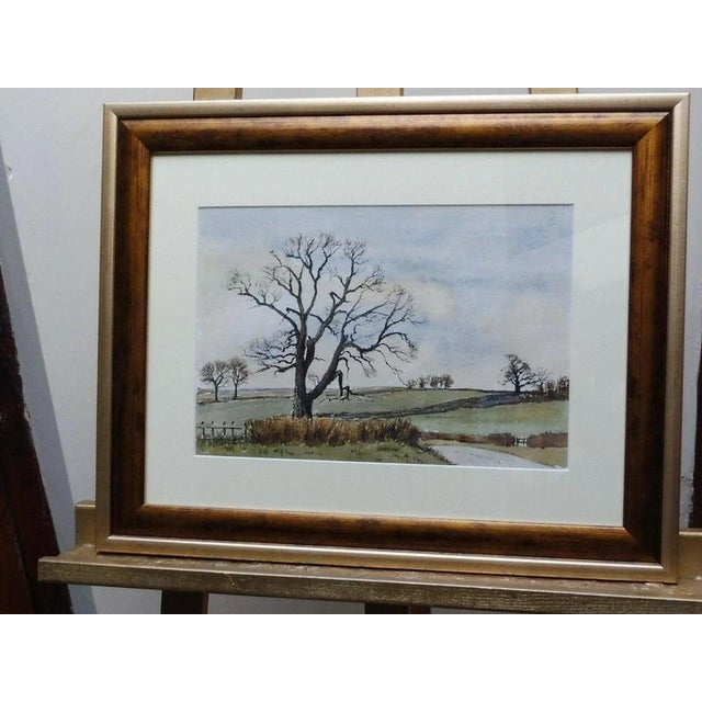 Roland Birch, Near Little Rissington, Cotswold Landscape, circa 1970s Material: Watercolour and ink on paper An...