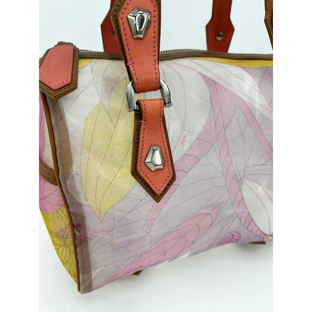 Late 20th Century Emilio Pucci Mesh Print Speedy Handbag For Sale In Philadelphia - Image 6 of 11