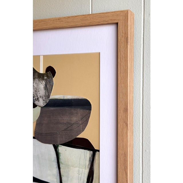 "Vessel" is an original mixed media framed collage on paper by Zac Woodiel. This is one of nine pieces in the "Vessel"...