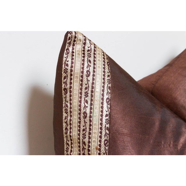 Kobicha Festive Silk Euro Pillow Cover For Sale - Image 4 of 7