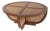 Bali Breeze 42 in. Round Wood and Mesh Woven Coffee Table, Heritage For Sale
